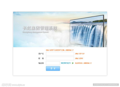 長(zhǎng)虹集團(tuán)管理登錄頁面設(shè)計(jì)圖 web界面設(shè)計(jì)
